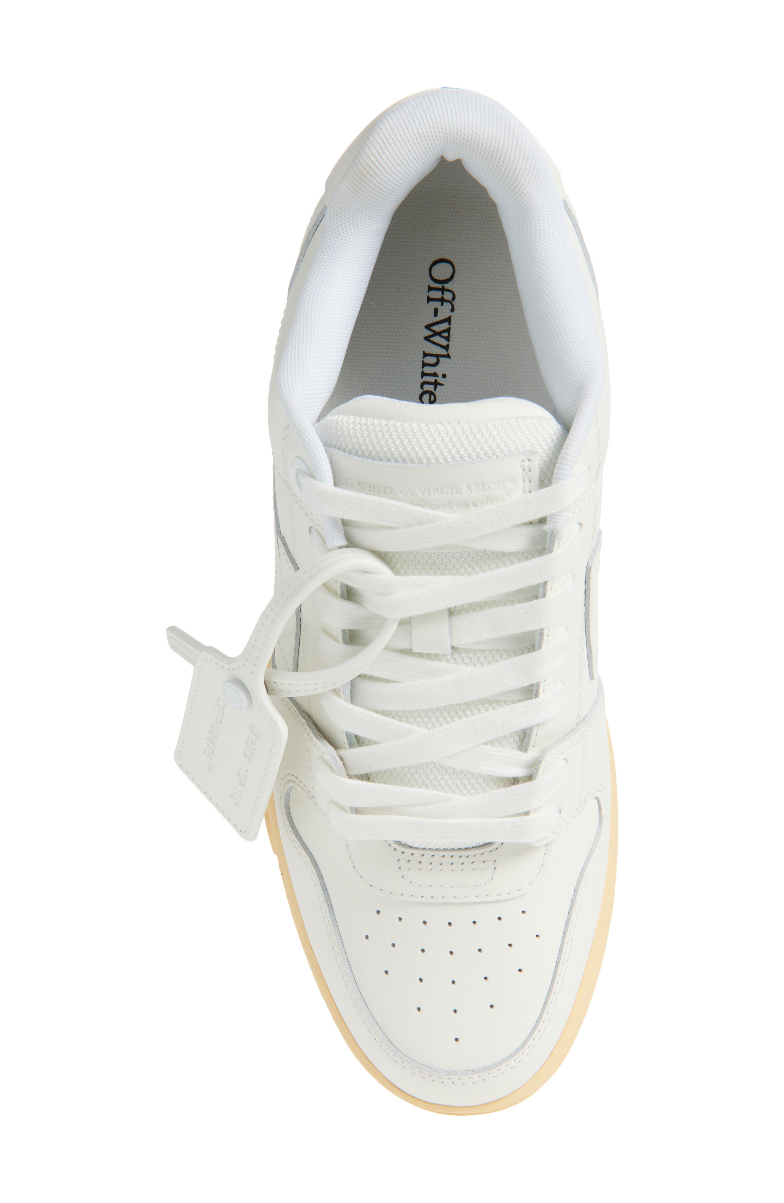Off-White Out Of Office Calf Leather Sneaker, Alternate, color, White