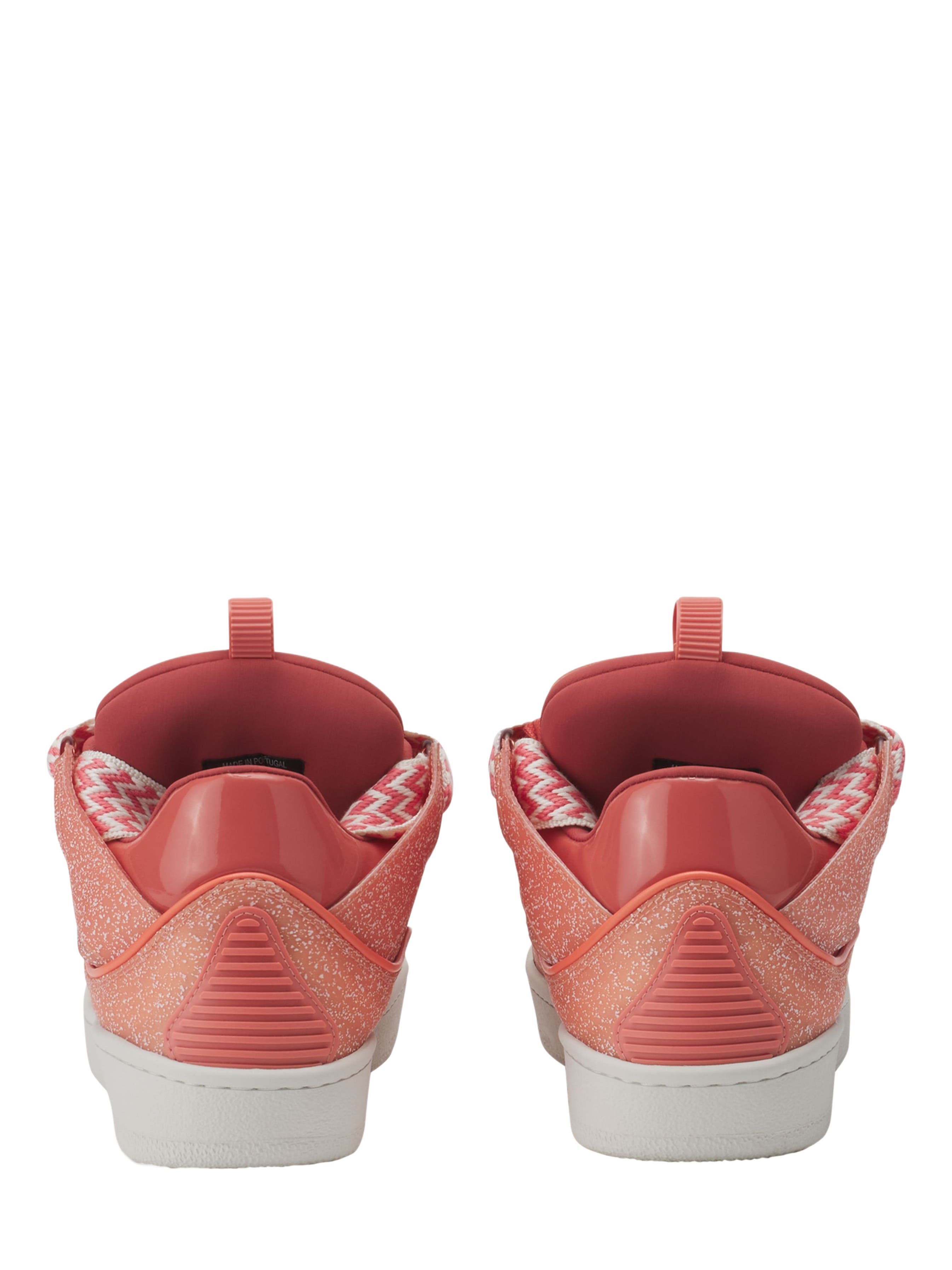 Lanvin Curb Sneakers In Speckled Leather, Alternate, color, 