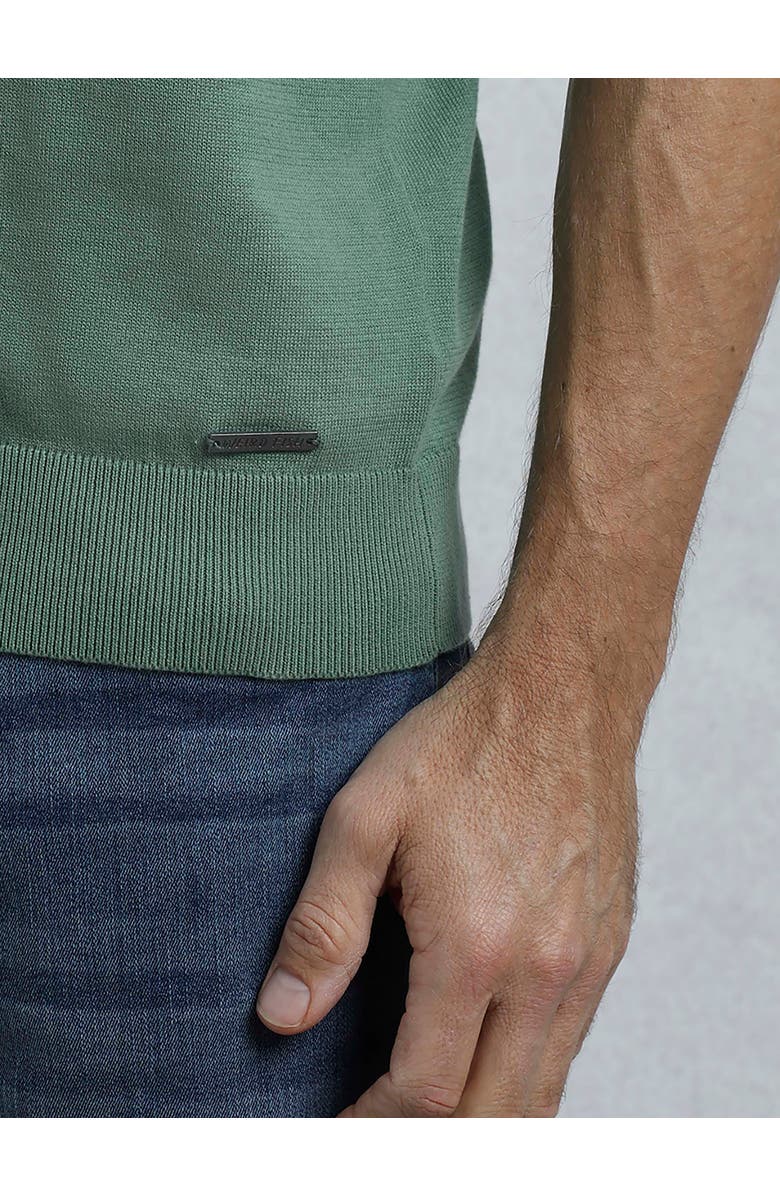 Weird Fish Quentin Short Sleeve Knitted Polo, Alternate, color, Ivy