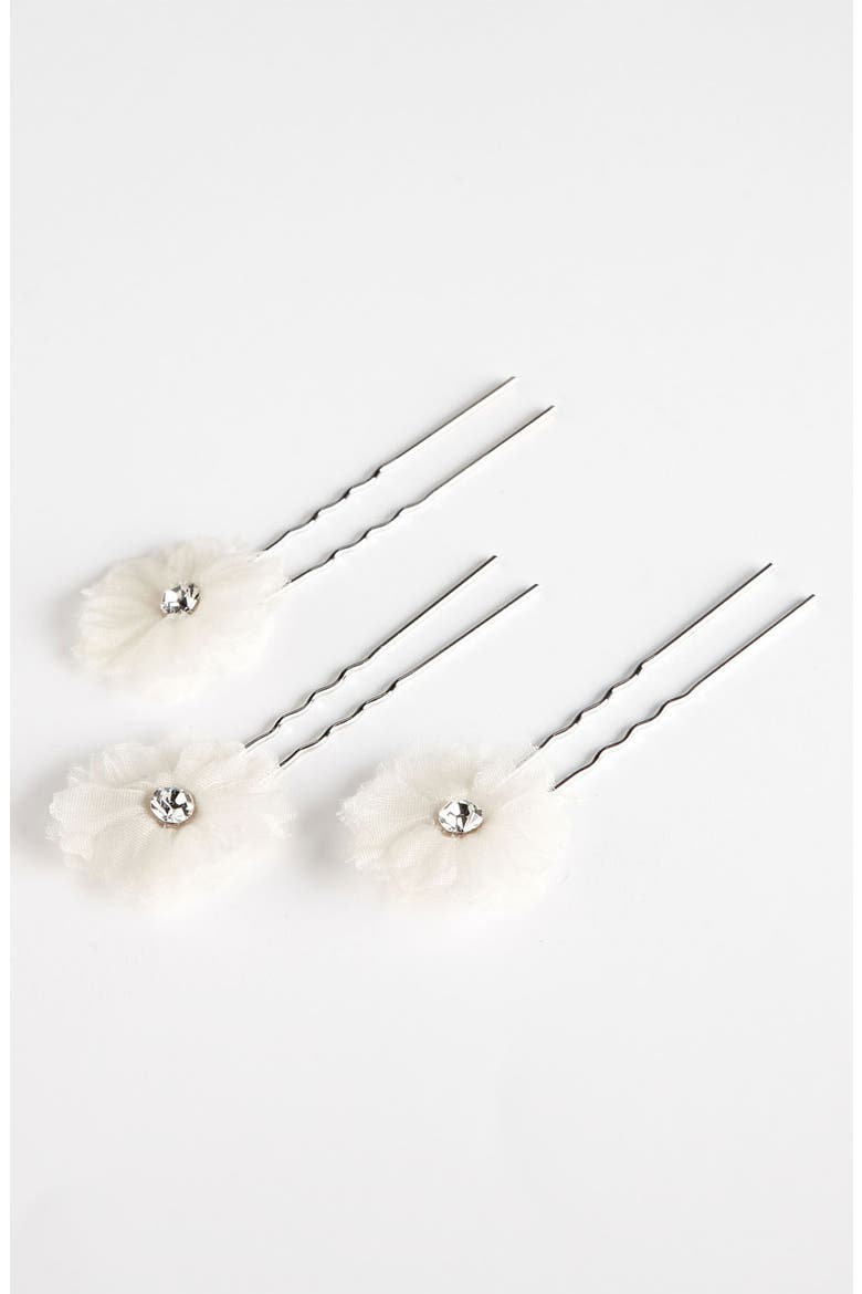 'Myrissa' Hairpins, Alternate, color, IVORY FLORAL