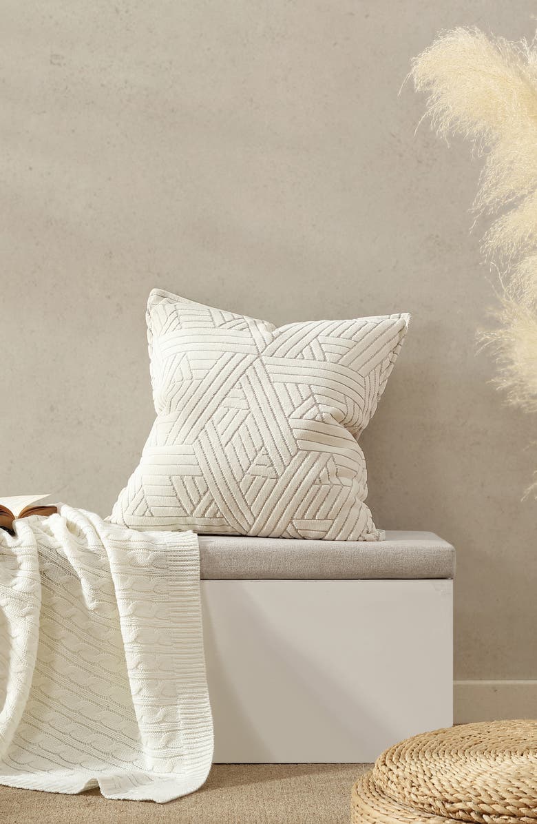 VCNY HOME Dani Accent Pillow, Alternate, color, Ivory/ Grey