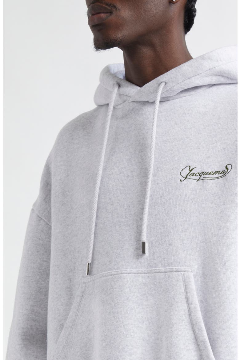 The Corto Logo Embroidered Cotton Fleece Hoodie, Alternate, color, UNI CLUB GREY