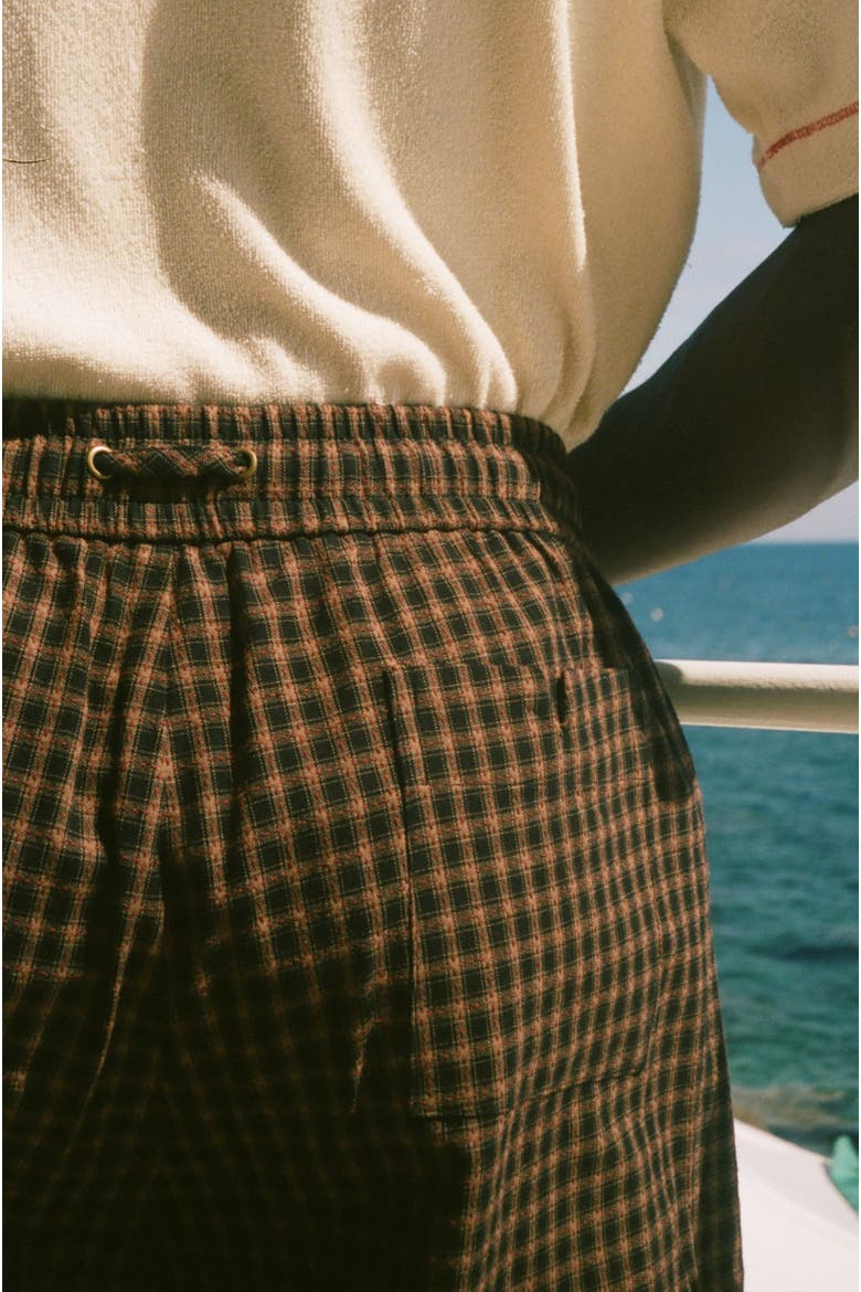 Easy-Going Shorts, Alternate, color, Dark Brown Plaid