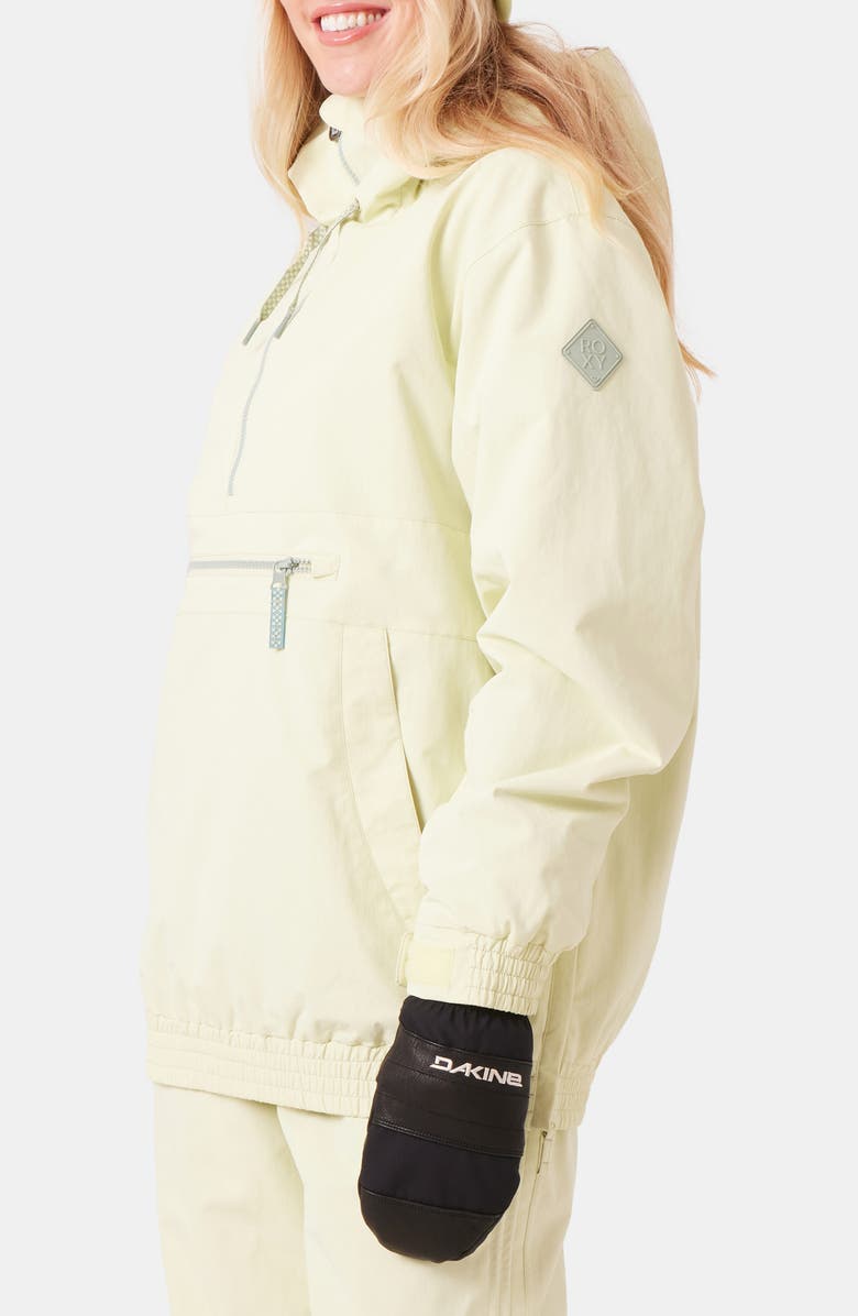 Roxy Downtown Waterproof Anorak, Alternate, color, Jade