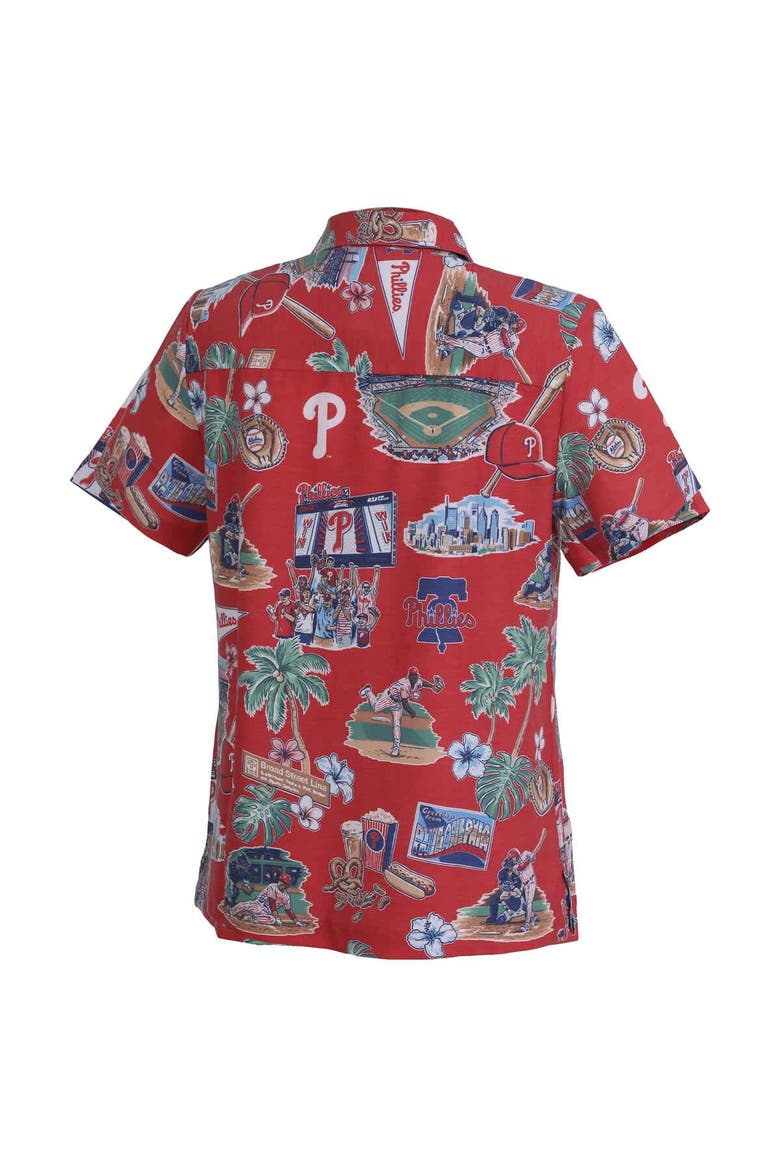Women's Reyn Spooner  Red Philadelphia Phillies Scenic Button-Up Top, Alternate, color, Red