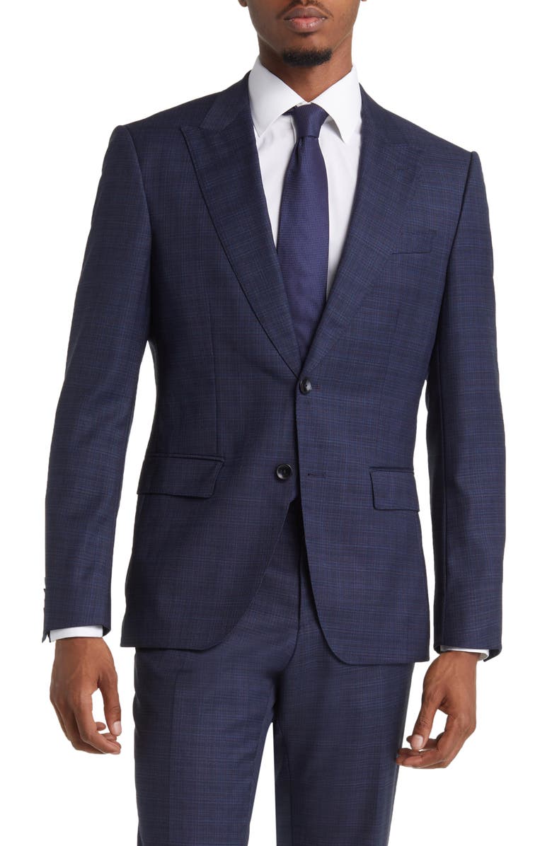 BOSS Huge Stretch Virgin Wool Suit, Alternate, color, 