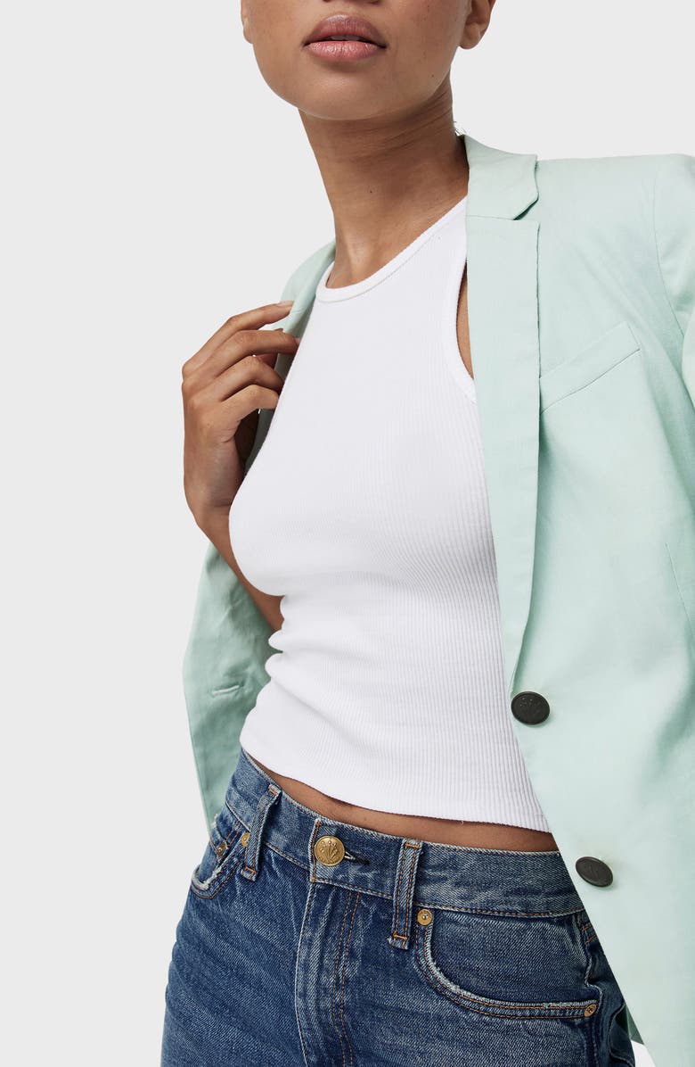 rag & bone Razor Linen Blend Blazer, Alternate, color, Mint
