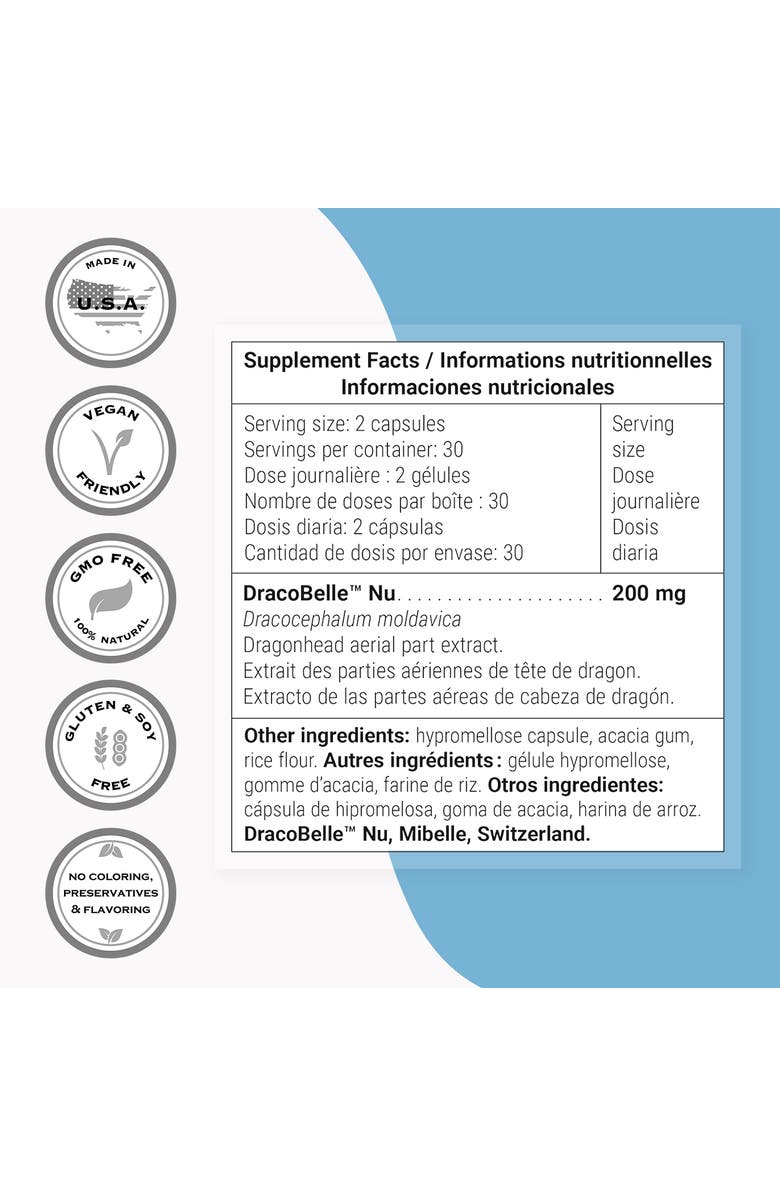 SuperSmart Dragonhead Extract 200mg, Alternate, color, NO COLOR