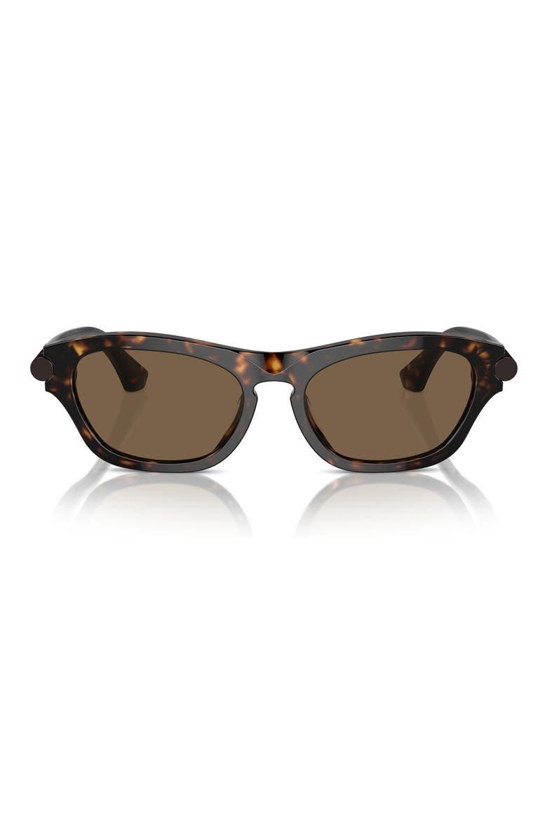 55mm Pillow Sunglasses, Alternate, color, DARK HAVANA
