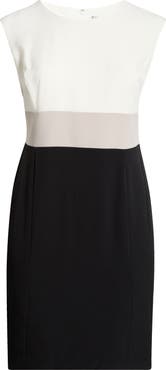 KASPER Colorblock Stretch Sheath Dress
