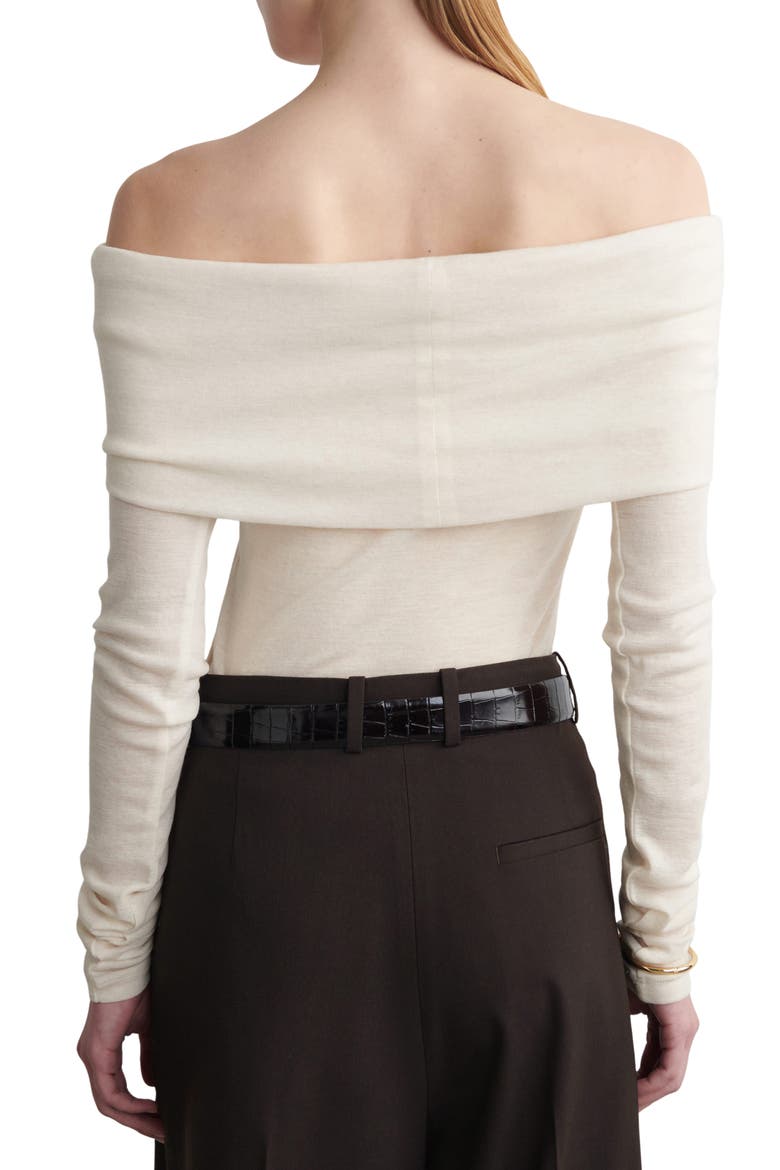 Brooke Off the Shoulder Merino Wool Top, Alternate, color, WHITE LIGHT