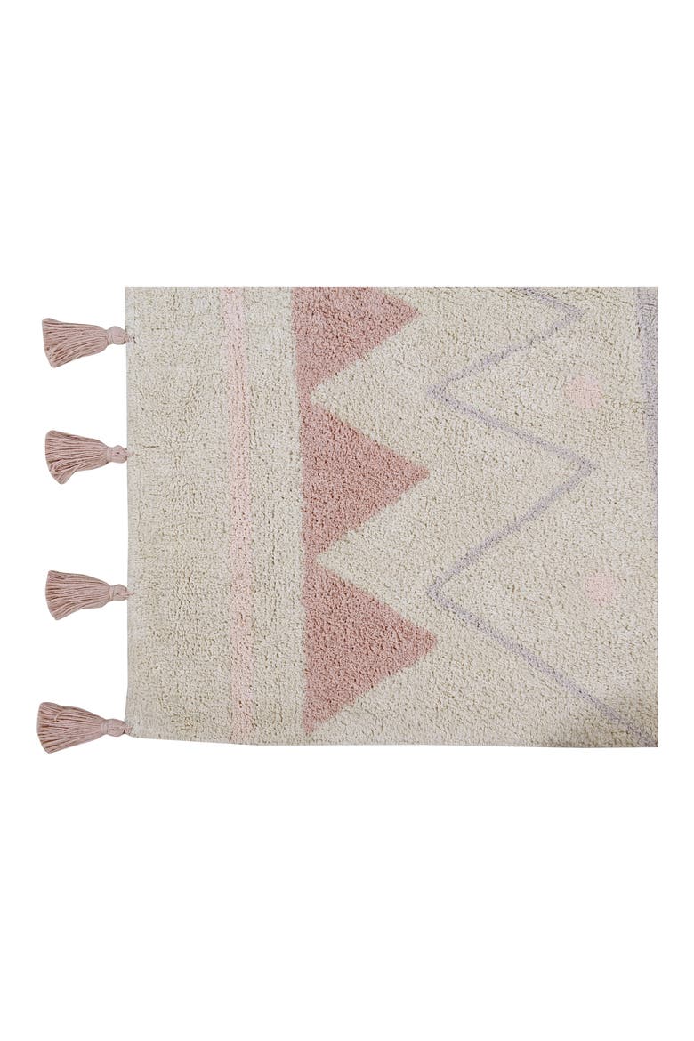 Geometric Tassel Rug, Alternate, color, AZTECA NATURAL-VINTAGE NUDE