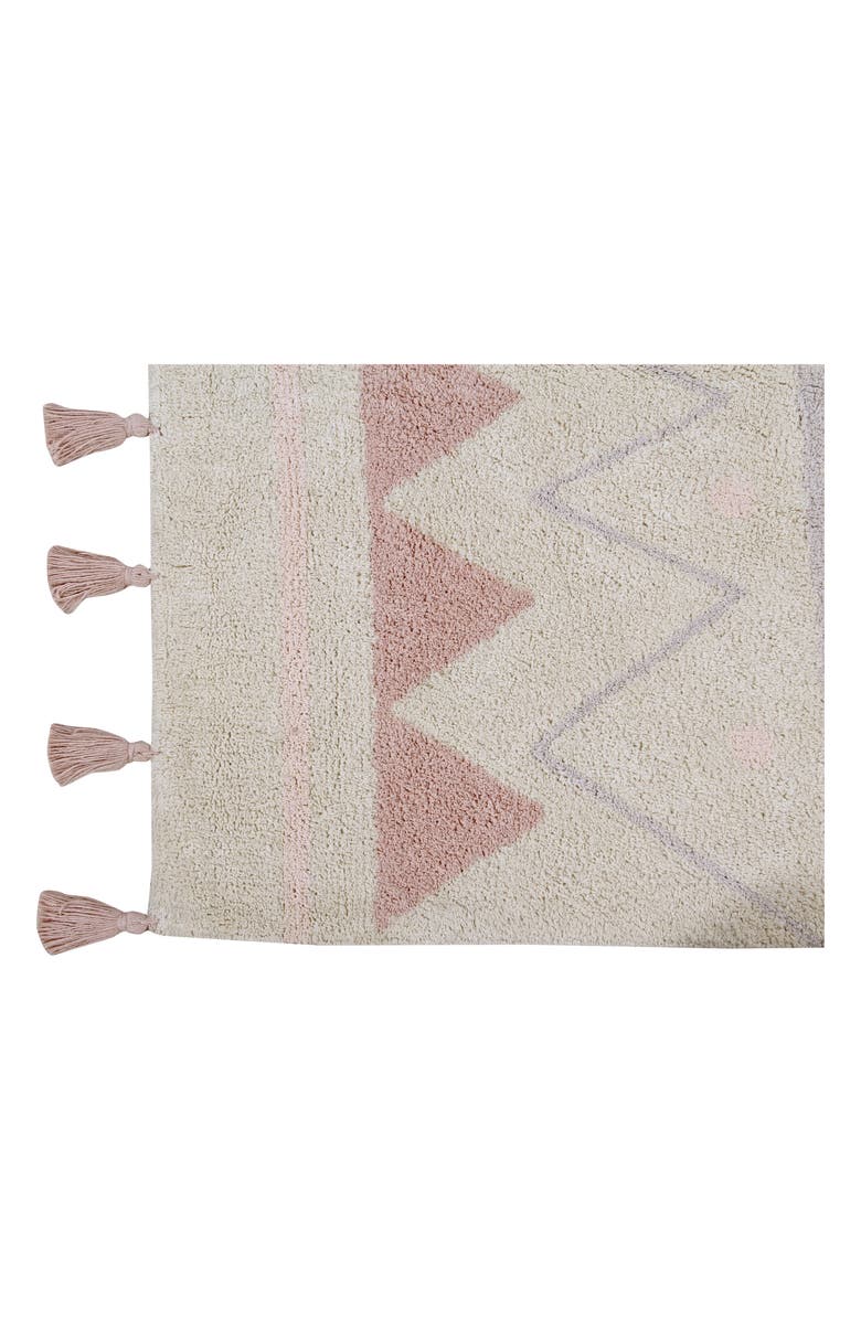 Lorena Canals Geometric Tassel Rug, Alternate, color, Azteca Natural-Vintage Nude