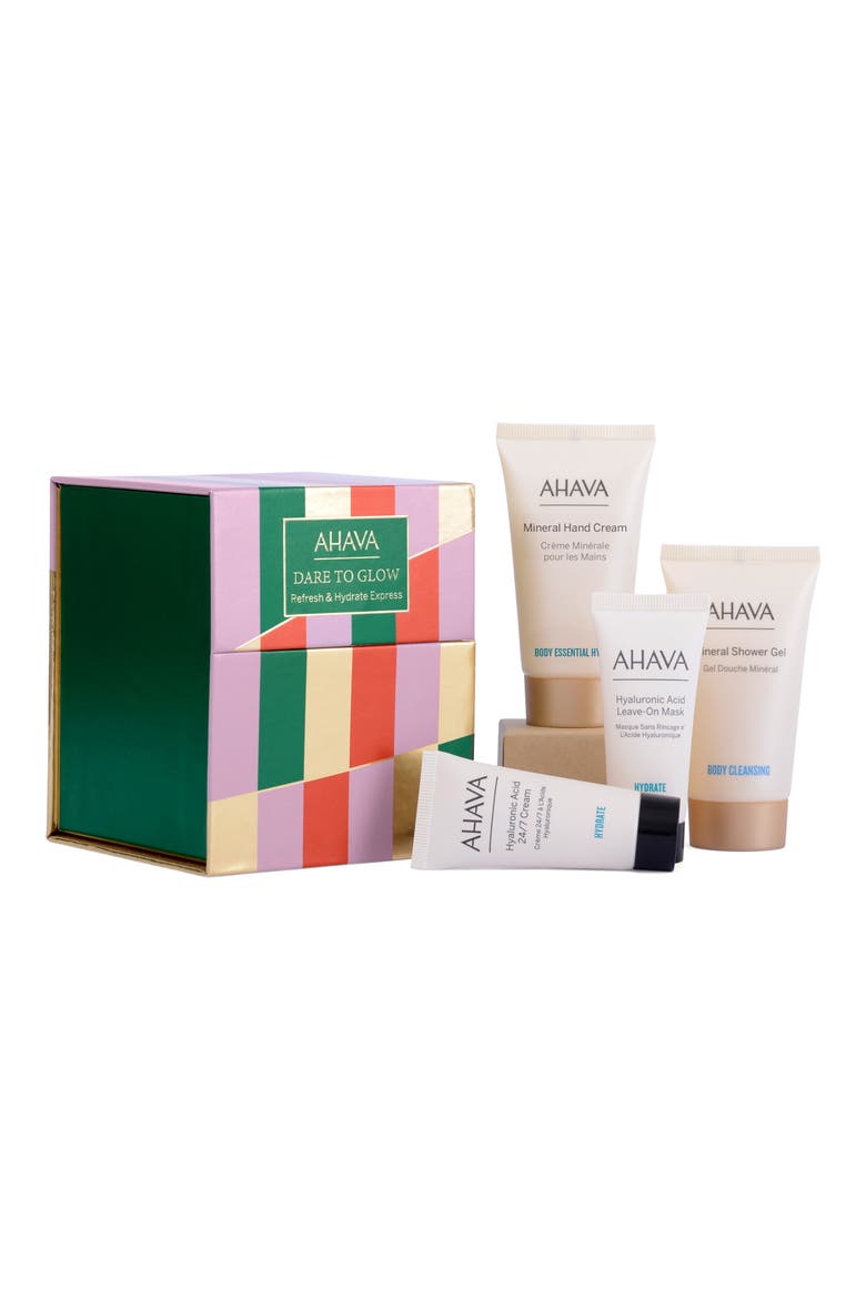 Dare to Glow Refresh & Hydrate Express 4-Piece Set $27 Value, Main, color, NO COLOR