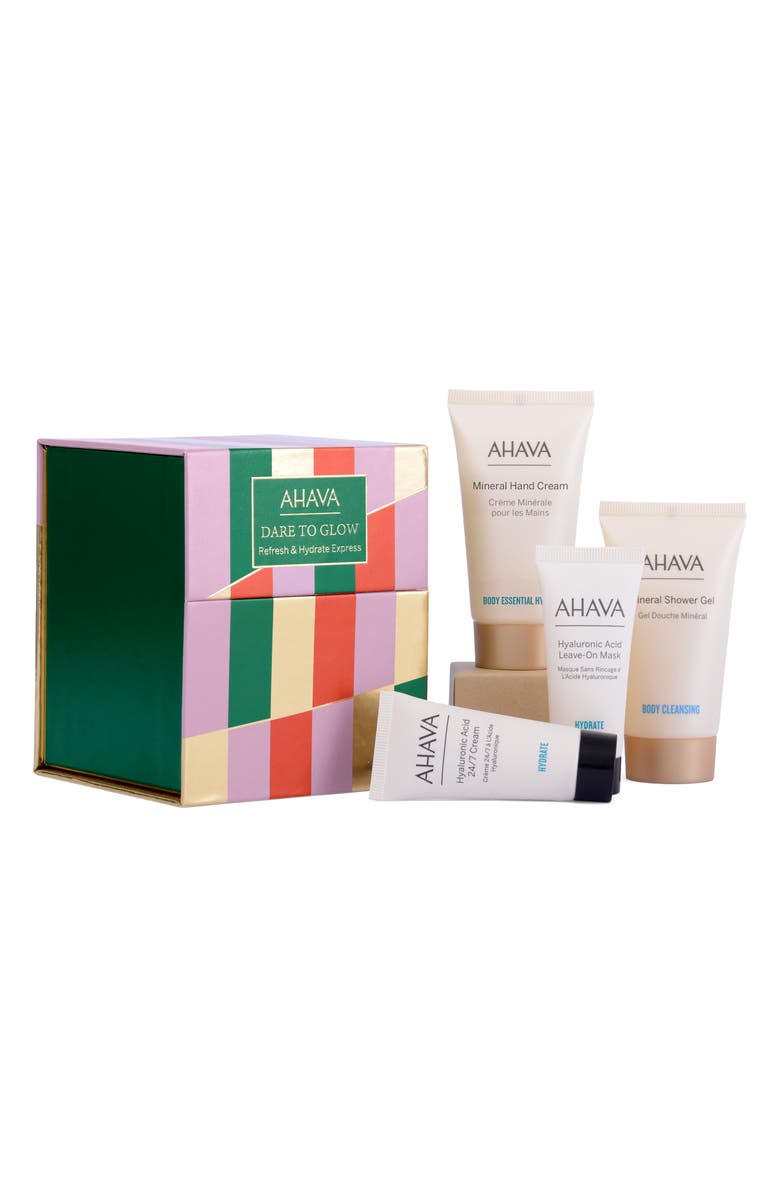 AHAVA Dare to Glow Refresh & Hydrate Express 4-Piece Set $27 Value, Main, color,
