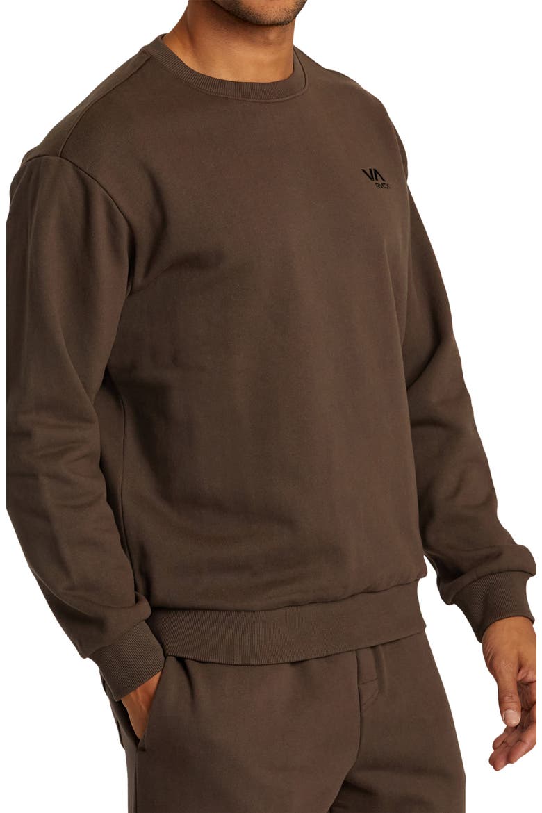 Essential Logo Embroidered Sweatshirt, Alternate, color, MOCHA