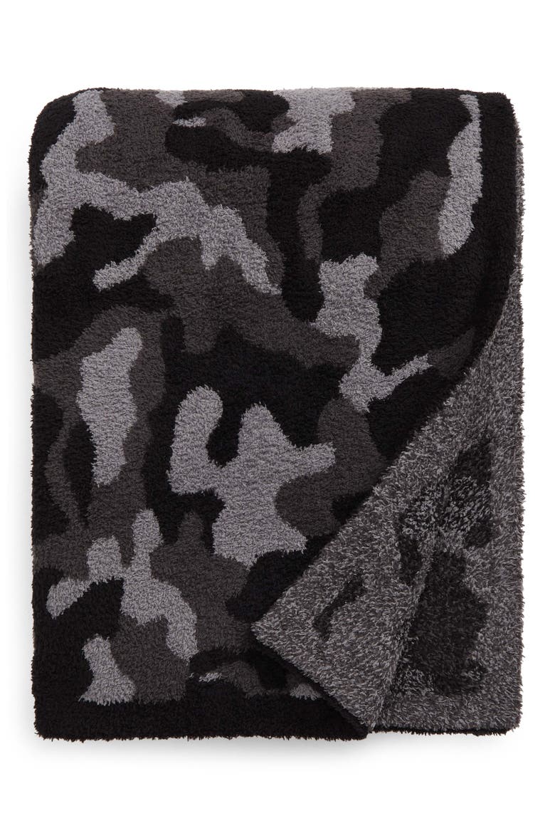 CozyChic™ Camo Throw Blanket, Main, color, CARBON MULTI