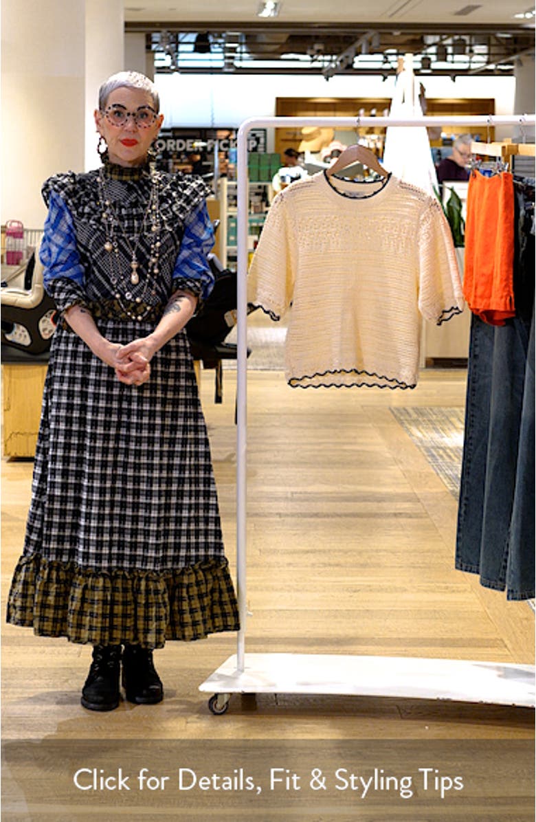 Puff-Sleeve Cotton Sweater T-Shirt, sales video thumbnail