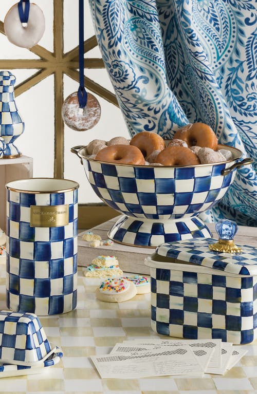 Mackenzie-childs Mackenzie Childs Royal Check Enameled Steel Almost Everything Bowl