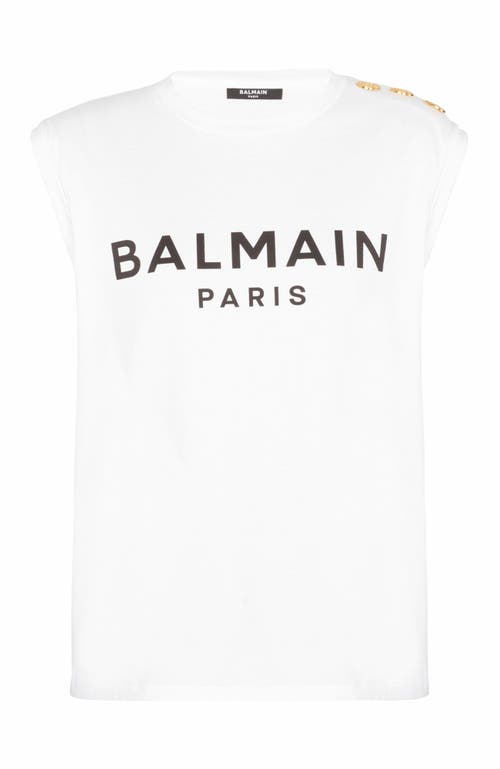 Balmain White T-shirt In Multi