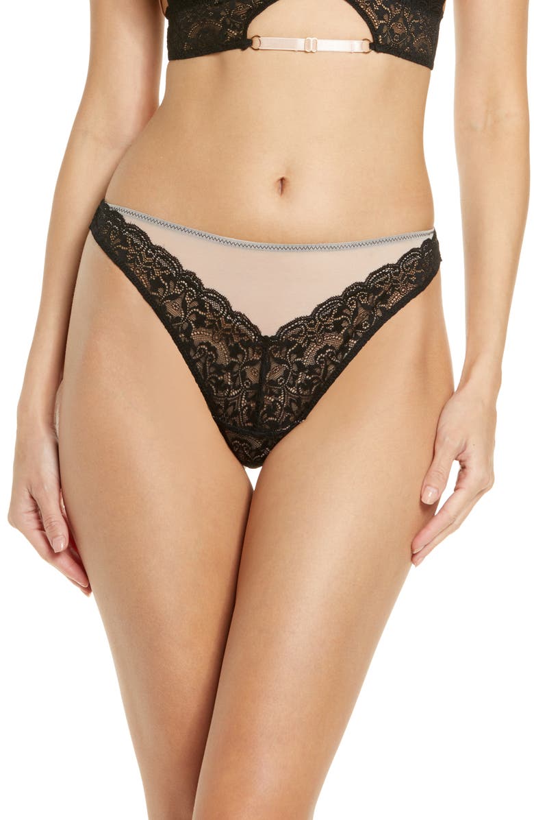 Honeydew Intimates Nicollette Lace Thong, Main, color, 