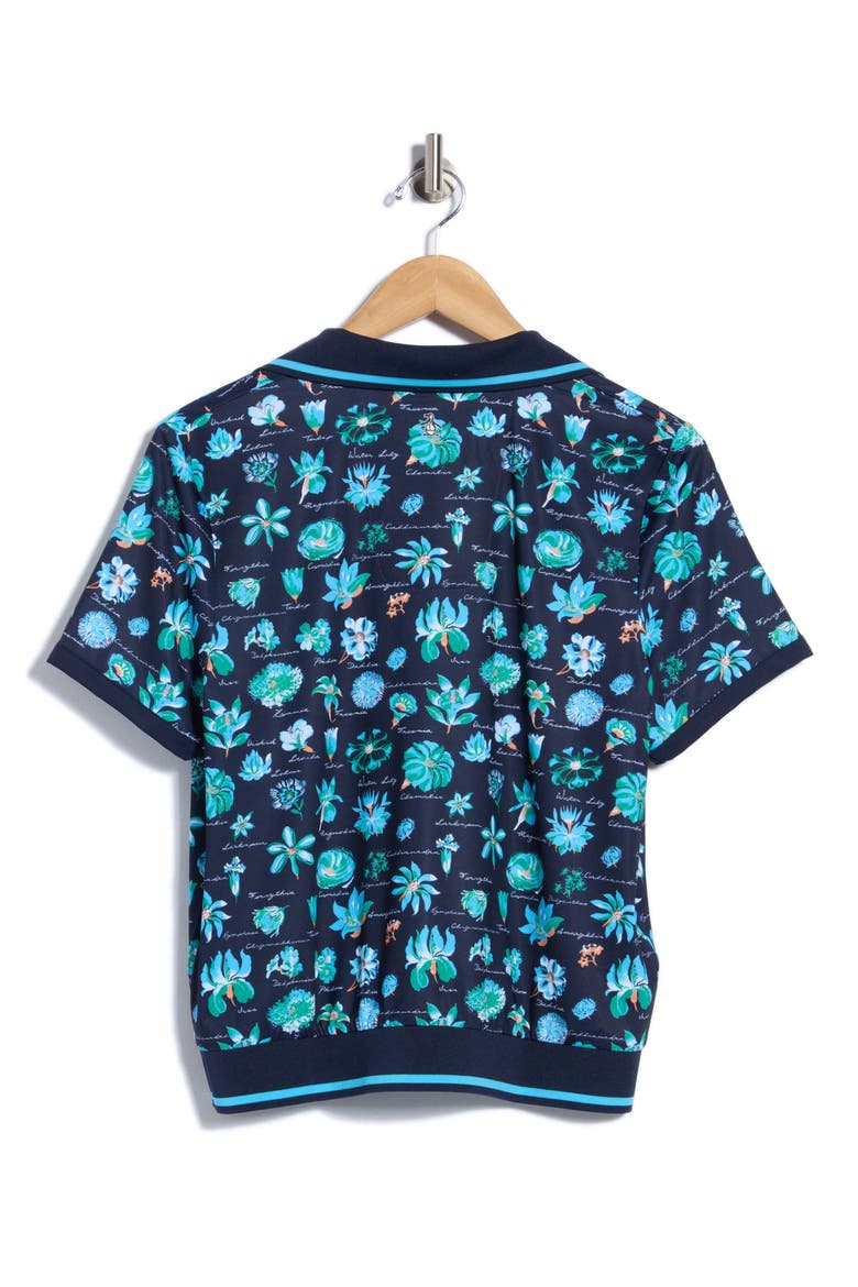Textbook Floral Polo, Alternate, color, BLACK IRIS