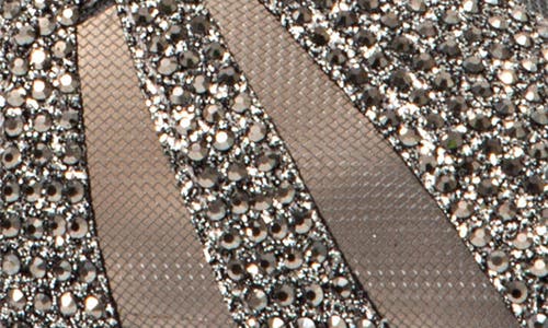 Lady Couture Macy Mesh Rhinestone Slingback Pump In Gray