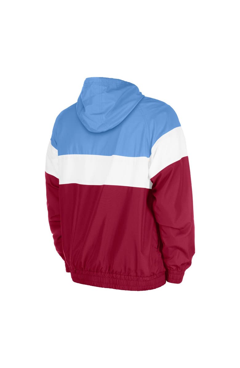 New Era Men's New Era Burgundy Philadelphia Phillies Ripstop Raglan Quarter-Zip Hoodie Windbreaker Jacket, Alternate, color, Burgundy