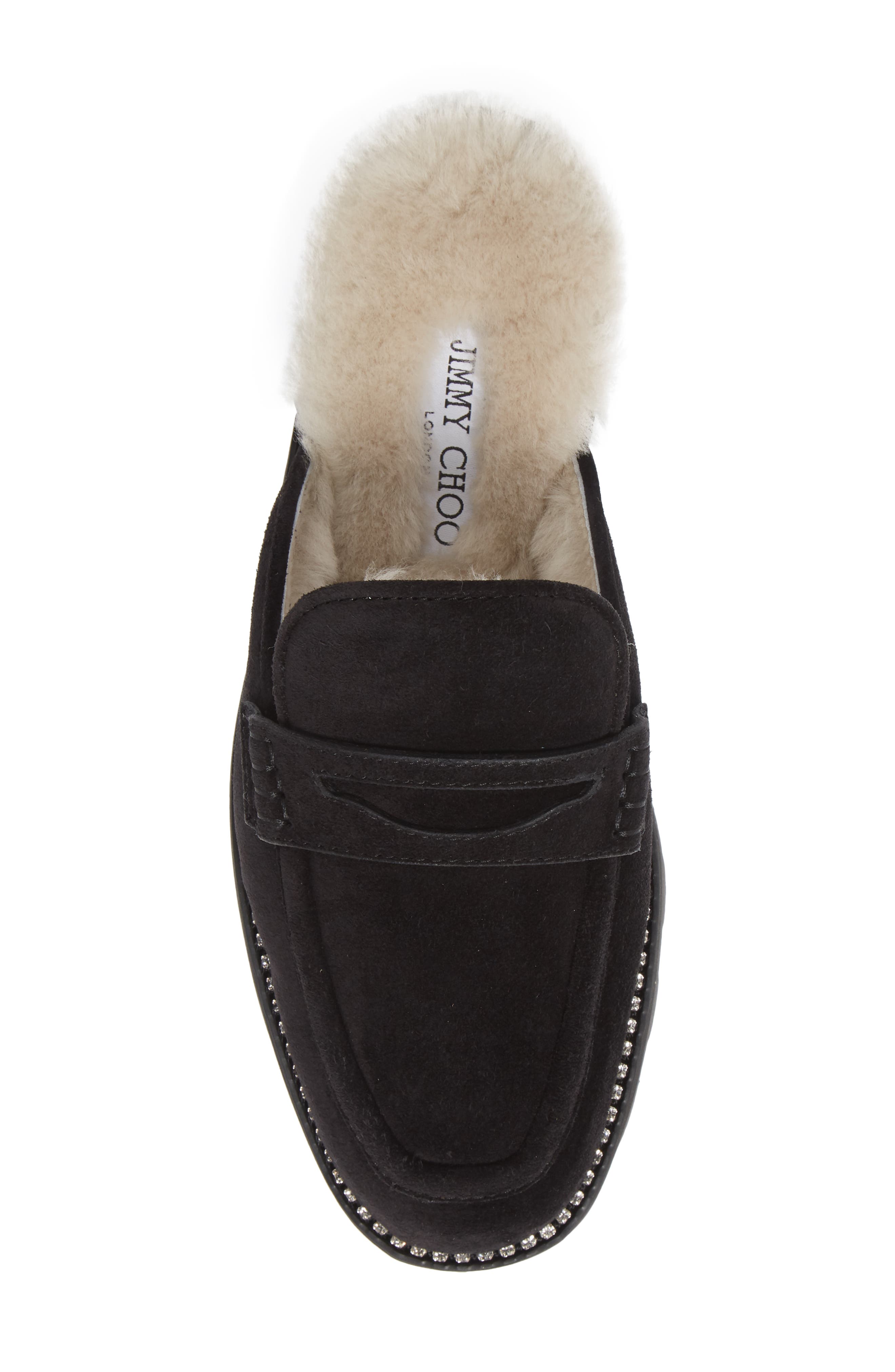 Jimmy Choo Ronnie Genuine Shearling Lining Loafer Mule, Alternate, color, 