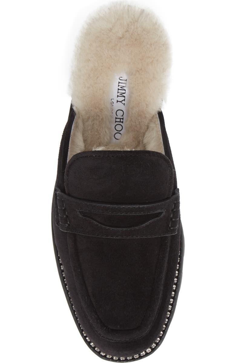 Jimmy Choo Ronnie Genuine Shearling Lining Loafer Mule, Alternate, color,