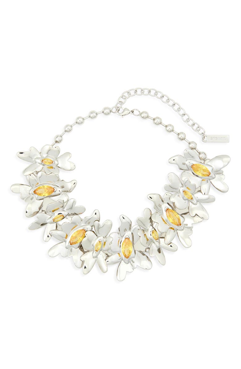 Collina Strada Mega Daisy Choker Necklace, Main, color, Lemon