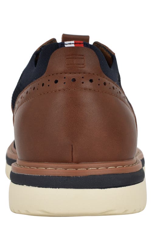 Tommy Hilfiger Varan Hybrid Oxford Sneaker In Navy/cognac Multi