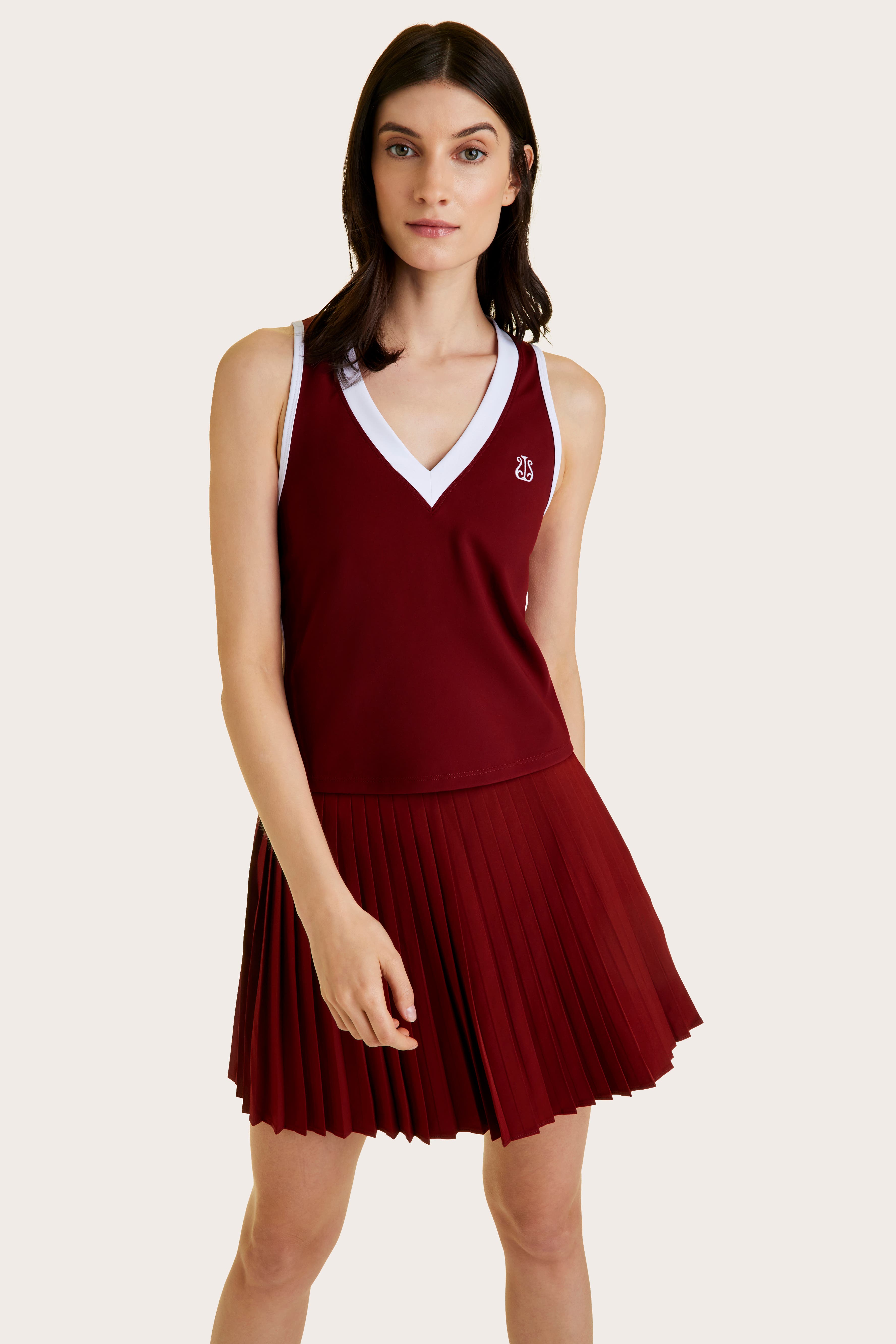 ALALA Tennis Tank in Garnet 