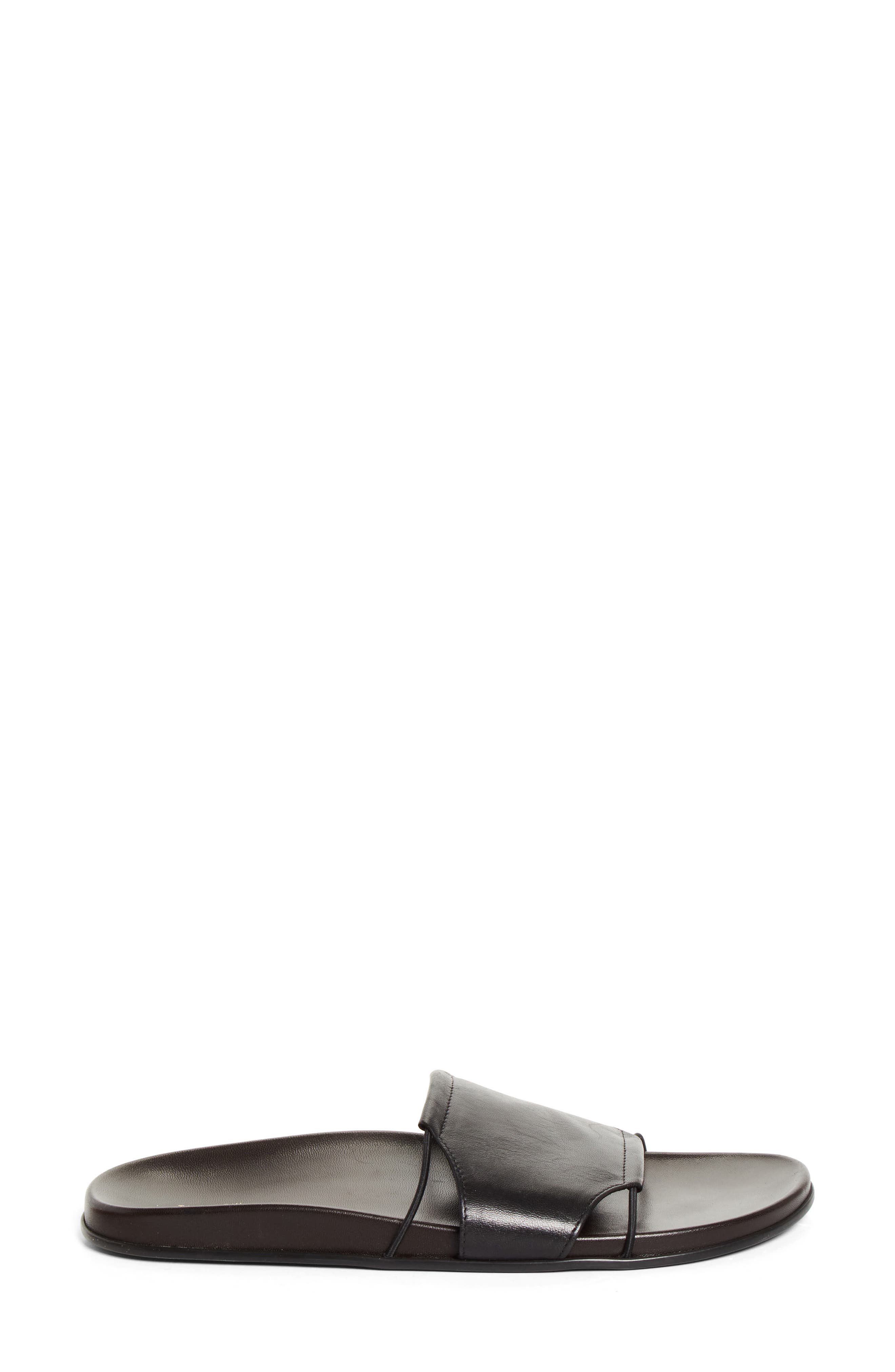 The Row Vivienne Slide Sandal, Alternate, color, Black