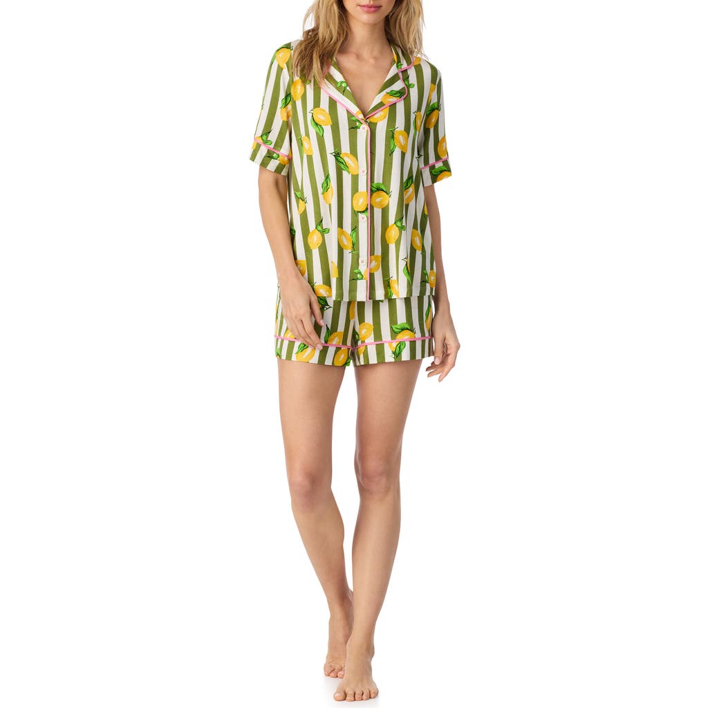 Room Service Pjs Print Short Pajamas In Multi
