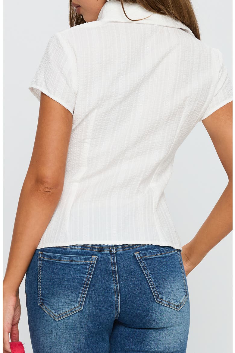 Cottesloe Textured Stripe Button-Up Shirt, Alternate, color, WHITE