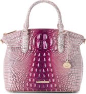 Brahmin Large Duxbury Croc Embossed Leather Satchel