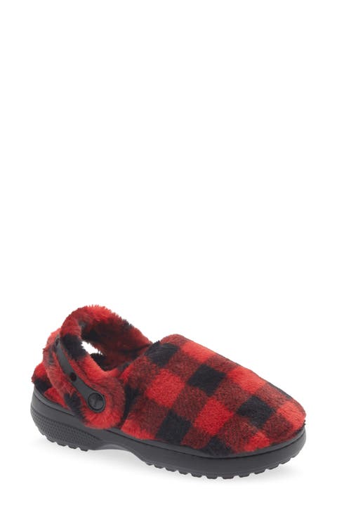 Classic Unfurgettable Buffalo Check Fleece Clog