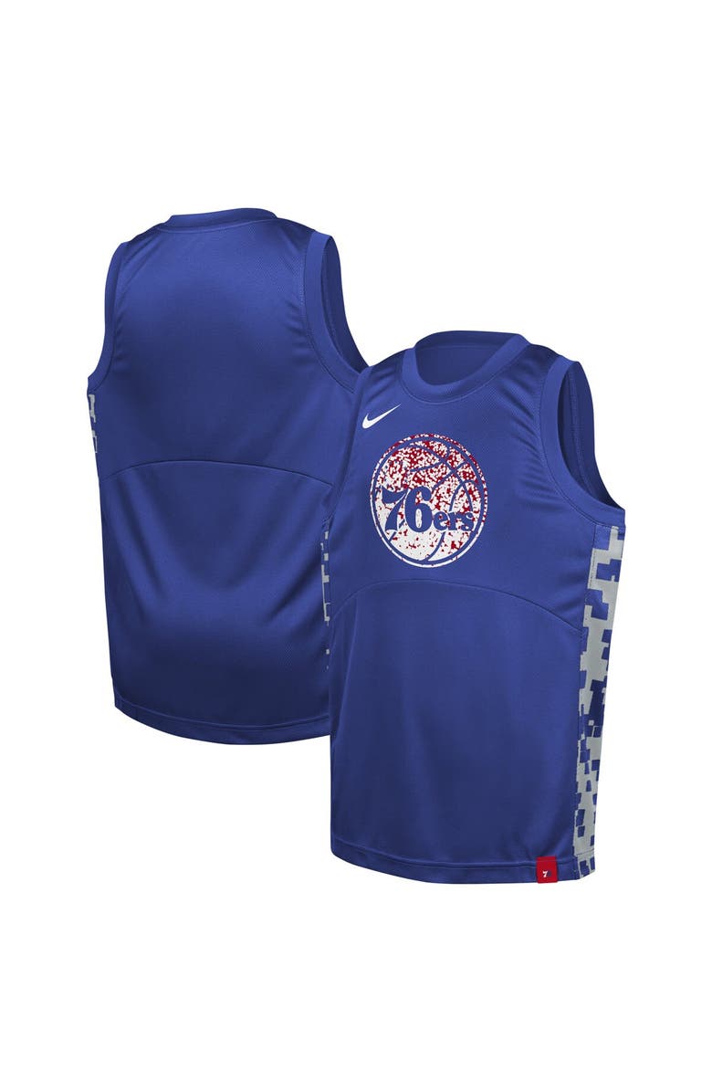Nike Youth Nike Royal Philadelphia 76ers Courtside Starting Five Team Jersey, Alternate, color, Royal
