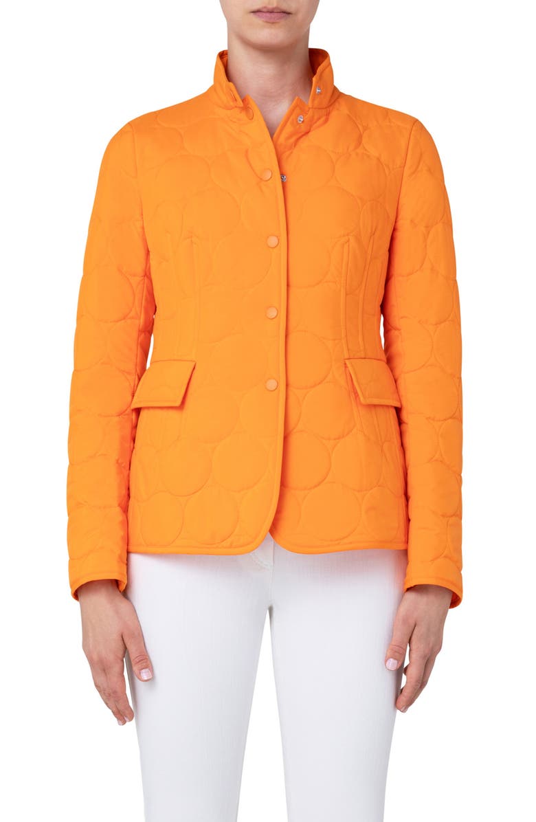 Akris punto Circle Quilted Stand Collar Jacket, Main, color,