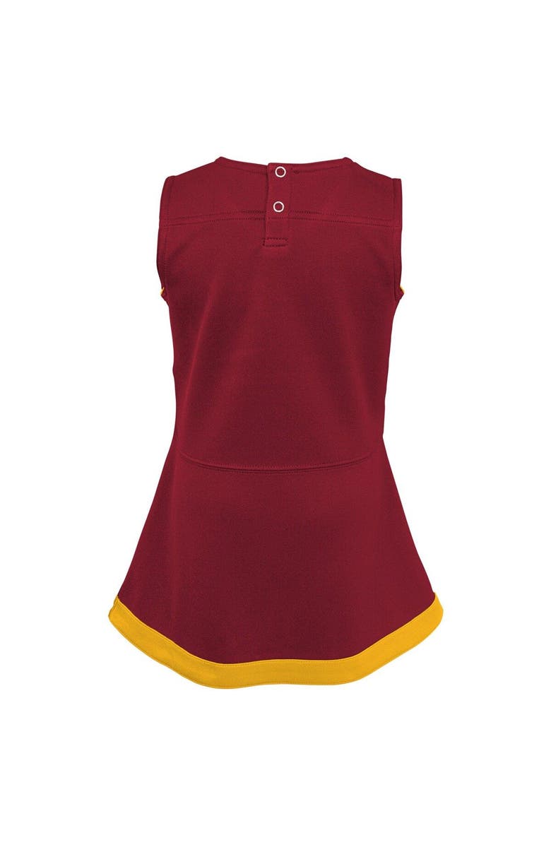 Outerstuff Girls Toddler Burgundy/Gold Washington Commanders Cheer Captain Jumper Dress, Alternate, color, 