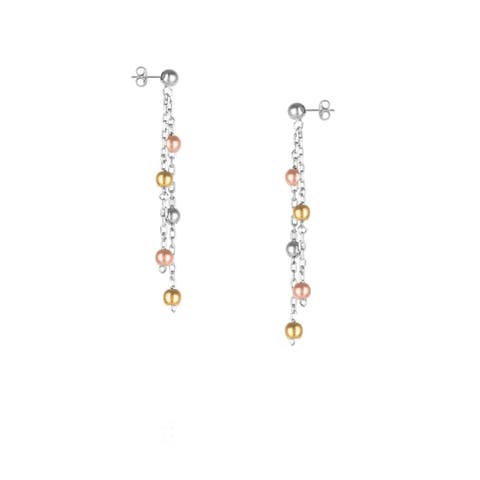 Dorica Sterling Silver Multi Bead Drop Earring