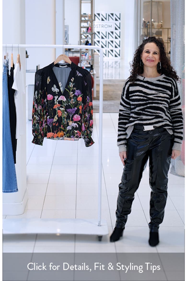 Ilan Floral Pleated Sleeve Button-Up Shirt video