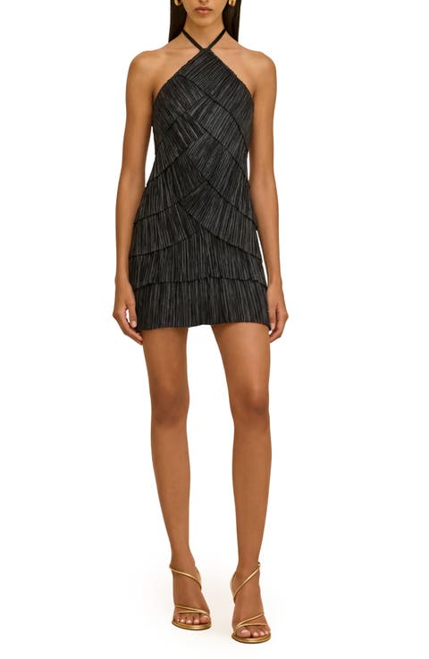 Varsha Halter Tiered Minidress