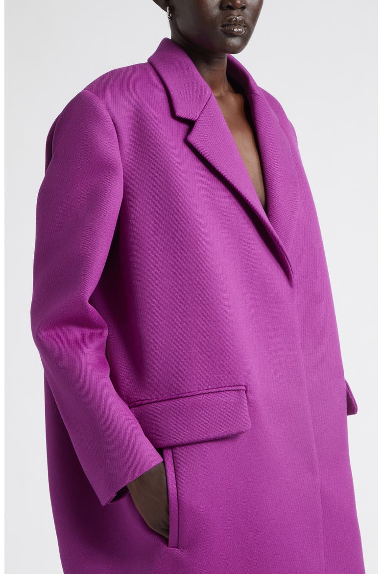 Wool Gabardine Long Sack Coat, Alternate, color, 5100 DARK PURPLE