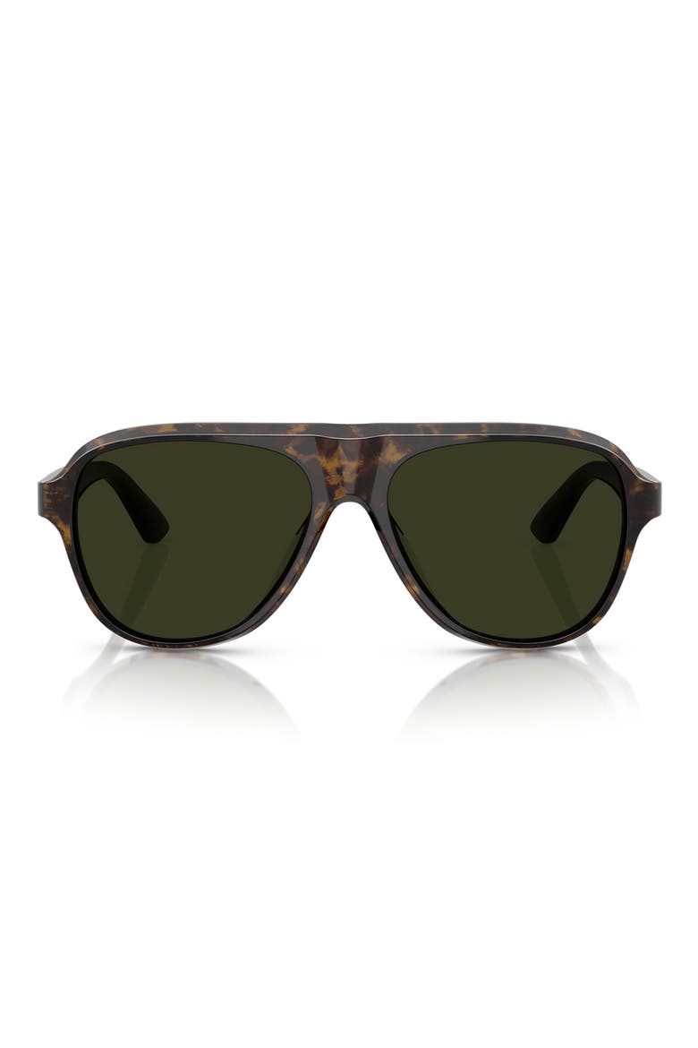 57mm Paul Newman Polarized Shield Sunglasses, Main, color, WALNUT TORTOISE / G-15 POLAR