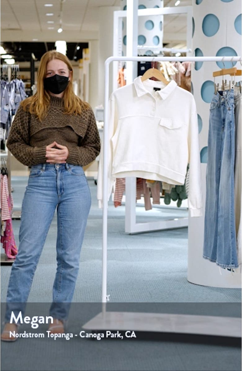 Cotton French Terry Polo Sweatshirt, sales video thumbnail