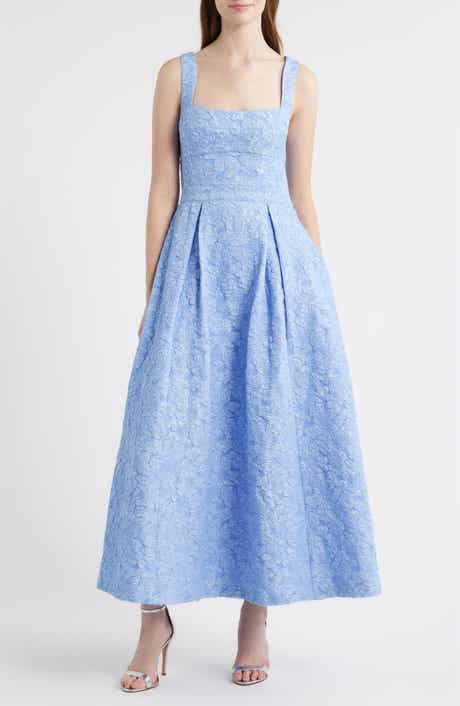 Floral Jacquard Gown