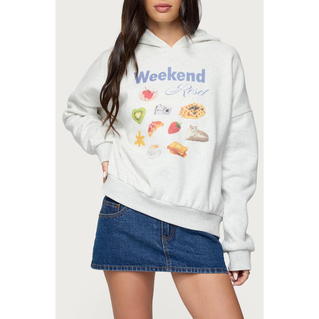Edikted Weekend Reset Cotton Blend Hoodie In Multi
