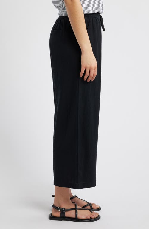 CASLONR CASLON(R) DRAWSTRING WIDE LEG LINEN BLEND PANTS 